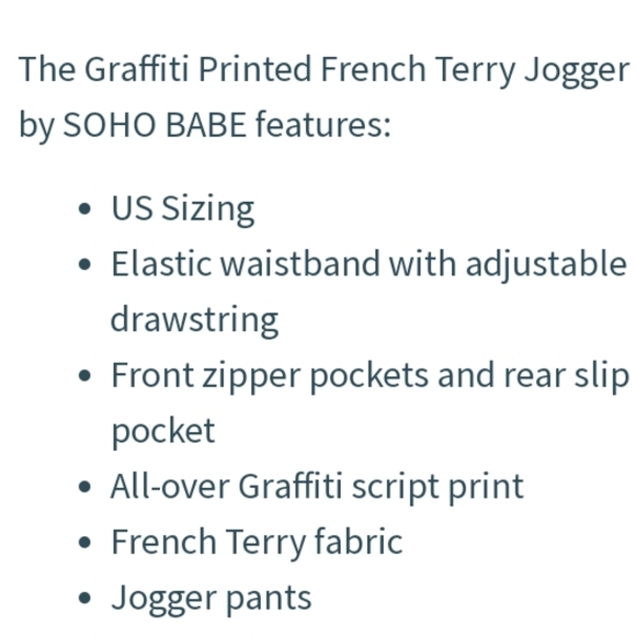 Graffiti Print French Terry Top and Joggers - Picture 10 of 10